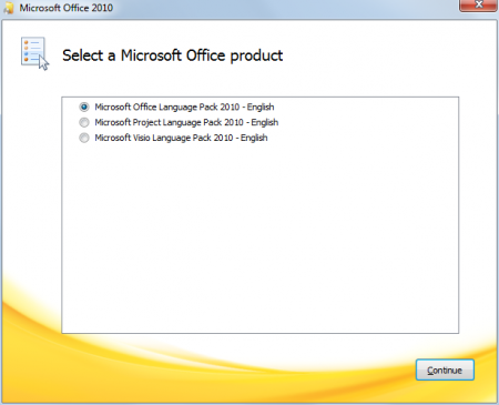 Instalando Microsoft Office Language Pack 2010 em Inglês