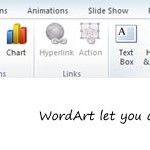 What is WordArt feature in PowerPoint?