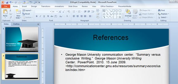 Citing References In A Powerpoint Presentation Apa