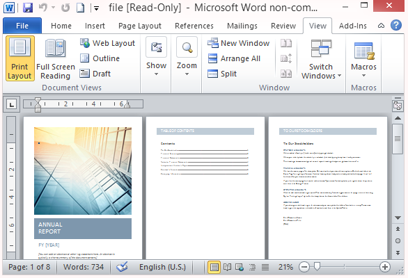 It Report Template For Word