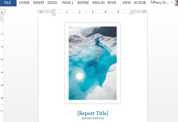 student report template word