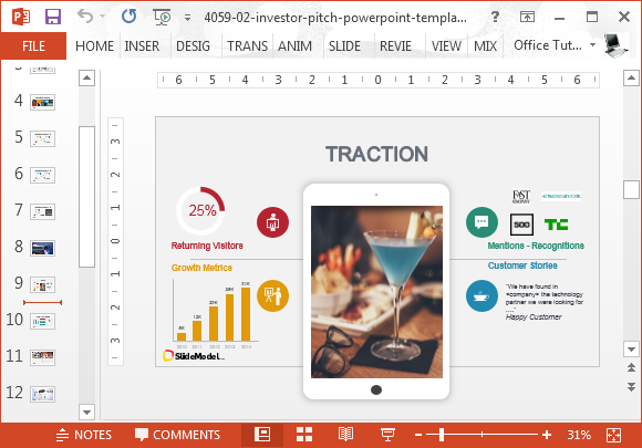 pitch deck template powerpoint free