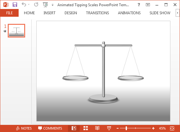 Free Animated Tipping Scales PowerPoint Template