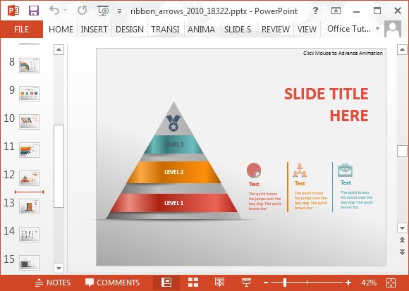 using a powerpoint template