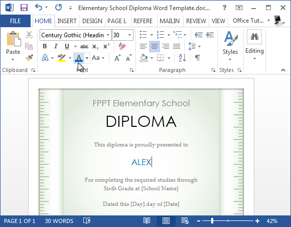free-elementary-school-diploma-template-for-word