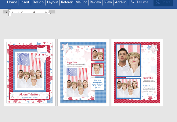 photo album template word
