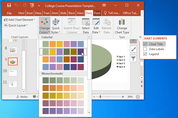 College Course Presentation Template For PowerPoint