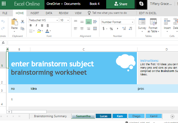brainstorming templates