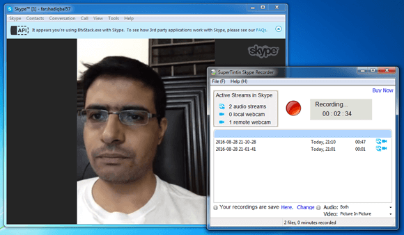 record skype video calls