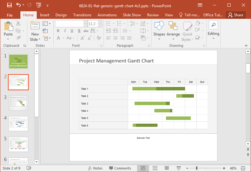 Best Gantt Chart Project Management Powerpoint Templates Gantt Chart Template For Project Management