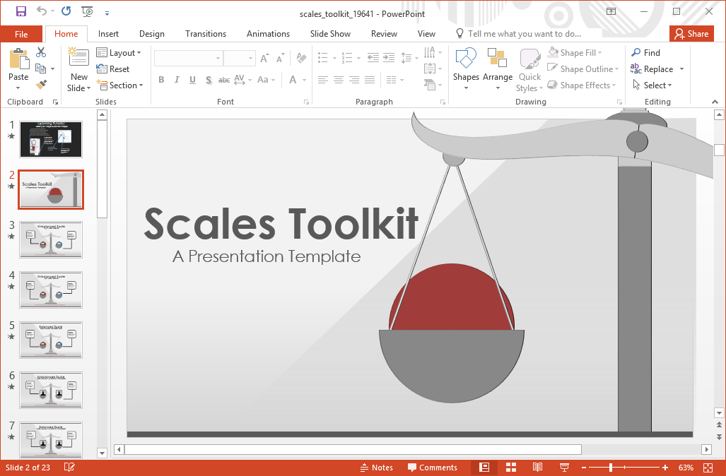 Animated Scales PowerPoint Template Animated Scales PowerPoint Template