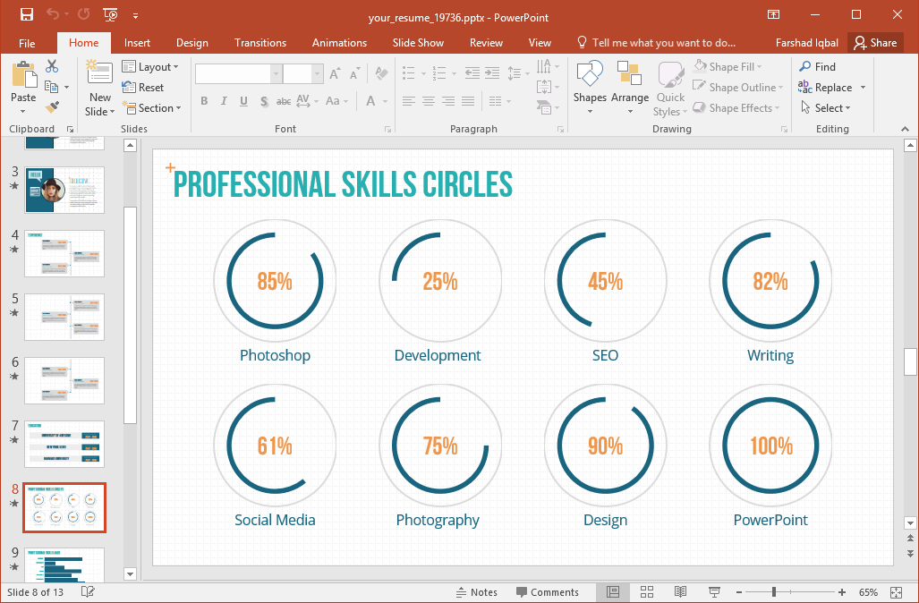 your resume animated powerpoint template