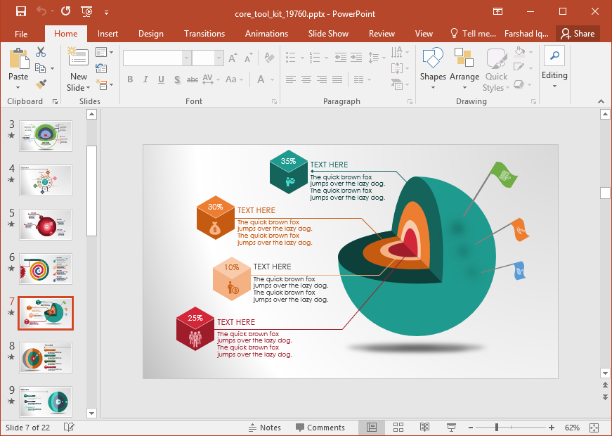 Animated Core Diagrams PowerPoint Template