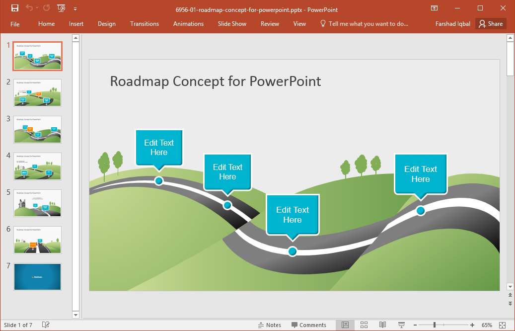 project roadmap template ppt