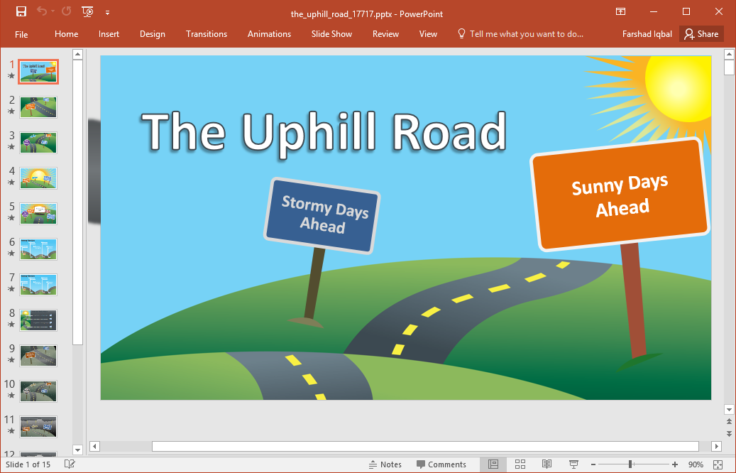 Road Powerpoint Template