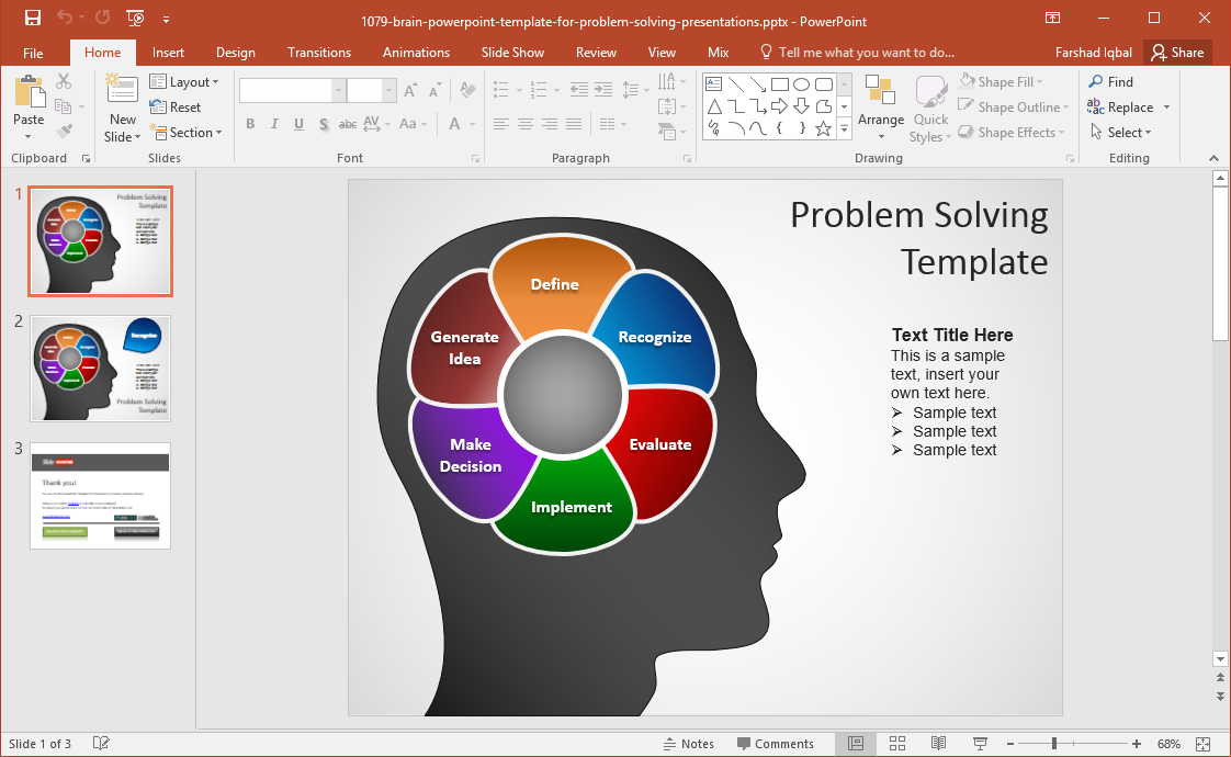 brain power point templates