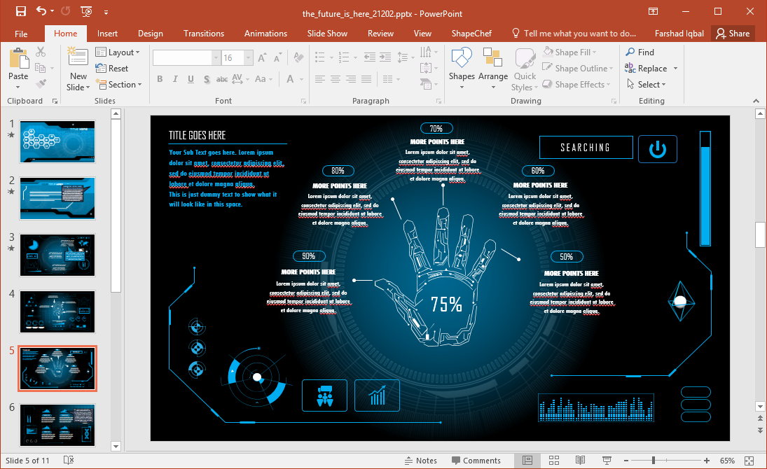 Free Futuristic Powerpoint Template