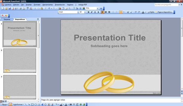 Wedding Rings PowerPoint Template Free Powerpoint Templates