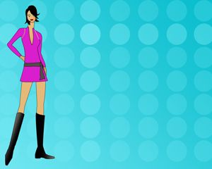 Fashion Girl Power Point Template