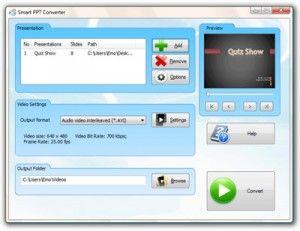 Convert PowerPoint presentations to video files
