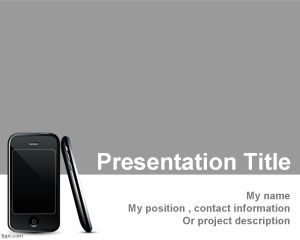 Smartphone on Smartphone Powerpoint Template   Free Powerpoint Templates