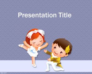 Power Point Images on Cartoon Dancing Powerpoint Template   Free Powerpoint Templates
