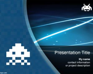 Space invaders PowerPoint Template