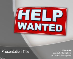 Power Point  on Help Wanted Powerpoint Template   Free Powerpoint Templates