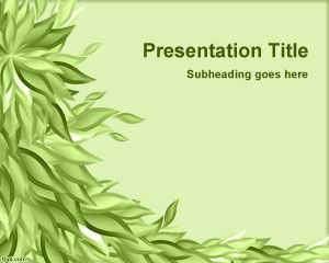 Download Microsoft Powerpoint 2007 on Green Leaves Powerpoint Background   Free Powerpoint Templates