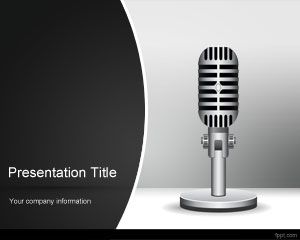  Based Powerpoint on Radio News Powerpoint Template   Free Powerpoint Templates