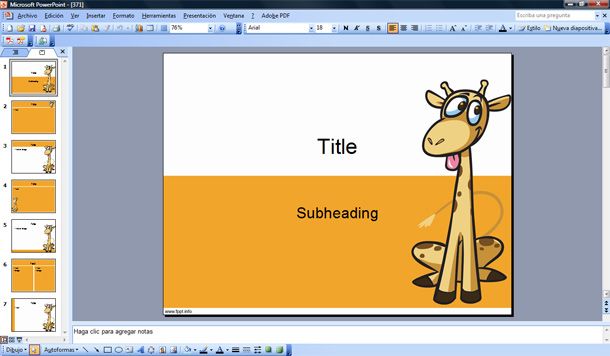 Ppt Template Cartoon Free