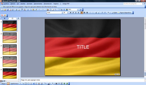 flag of germany powerpoint free power points