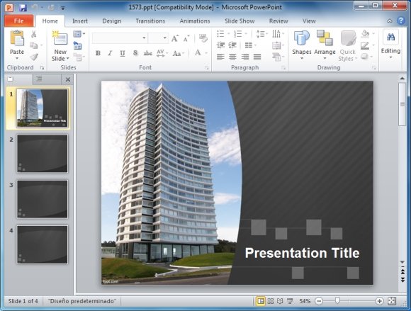 architect powerpoint template fppt