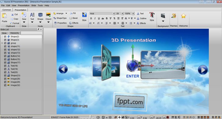 aurora 3d presentation free download