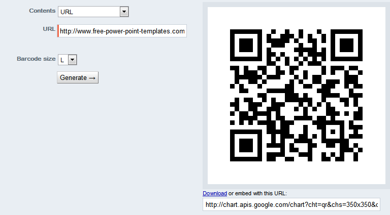 QR Code in PowerPoint Presentations