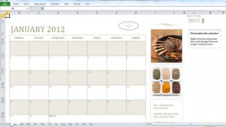excel calendar template 2013