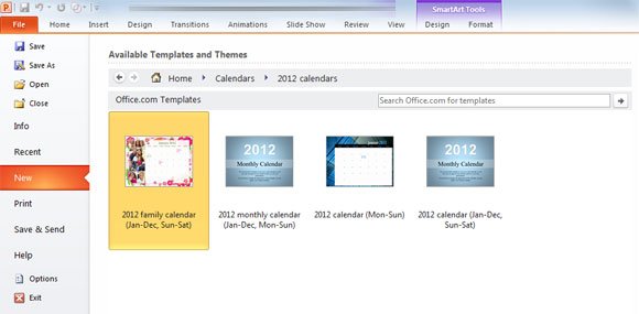 how to create a calendar in powerpoint 2010 calendar ppt