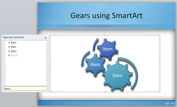 how to create gears in powerpoint using smartart powerpoint gears