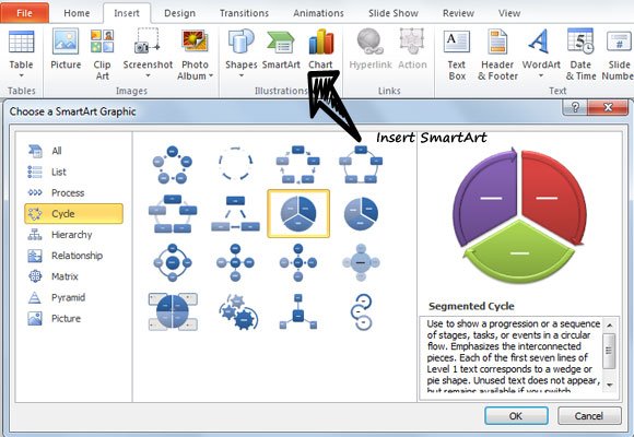 3d circular flow diagram in powerpoint using shapes flow charts in powerpoint 2013