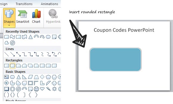 how to create a simple coupon powerpoint template with shapes make a coupon for free