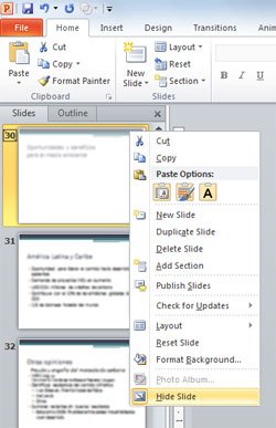 hiding slides in powerpoint
