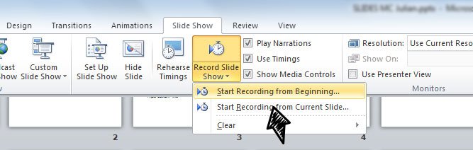 how to record on power point presentation