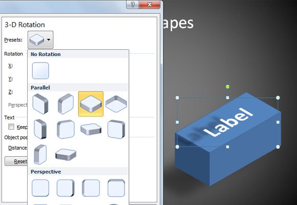 how to convert 2d shapes to 3d in powerpoint
