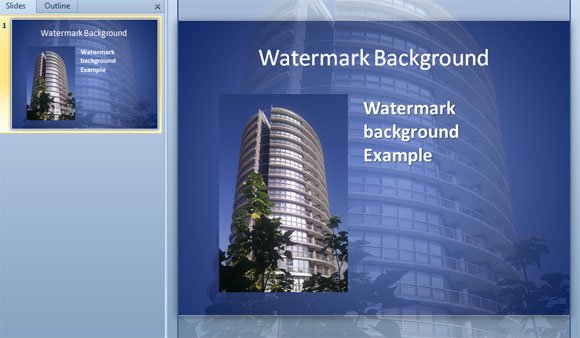 How to Add a Watermark to PowerPoint 2010 presentation