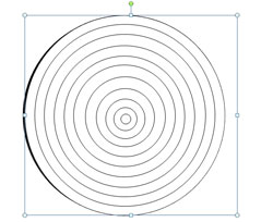 drawing an archery target in powerpoint 2010 using shapes