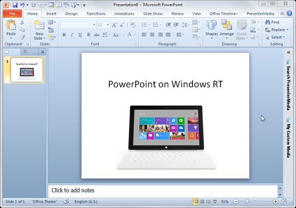 ms office with powerpoint for windows rt micrsoft office powerpoint