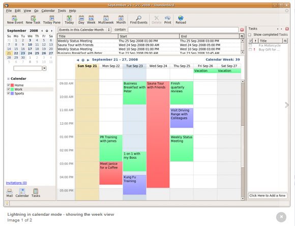 Viewing Outlook Calendar Events in Thunderbird