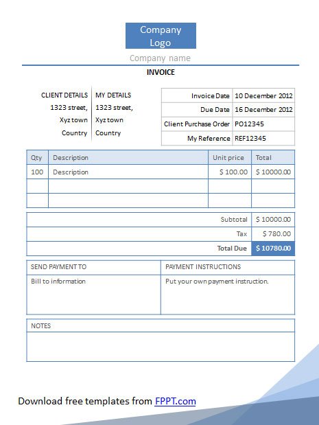 download free invoice