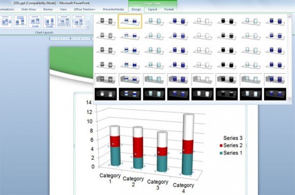 Change Chart Style To Style 42 In Excel 2010