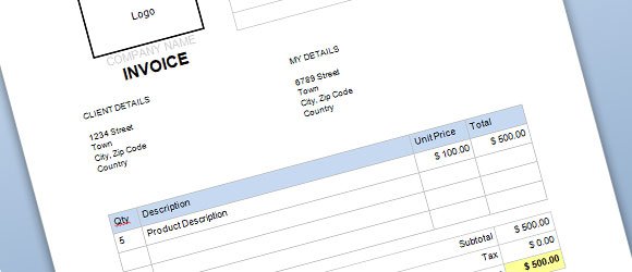 free commercial invoice template